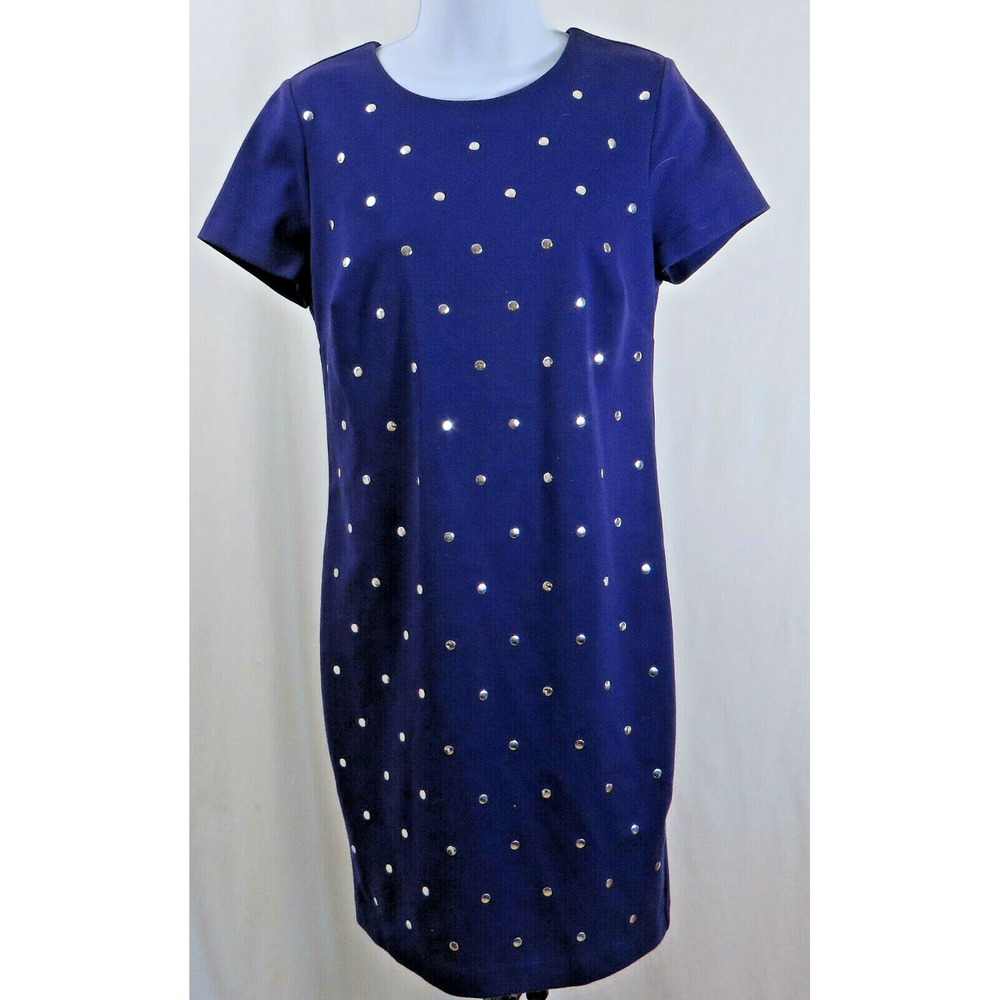 Royal Purple Michael Kors Studded Dress Zip Back Medium MED